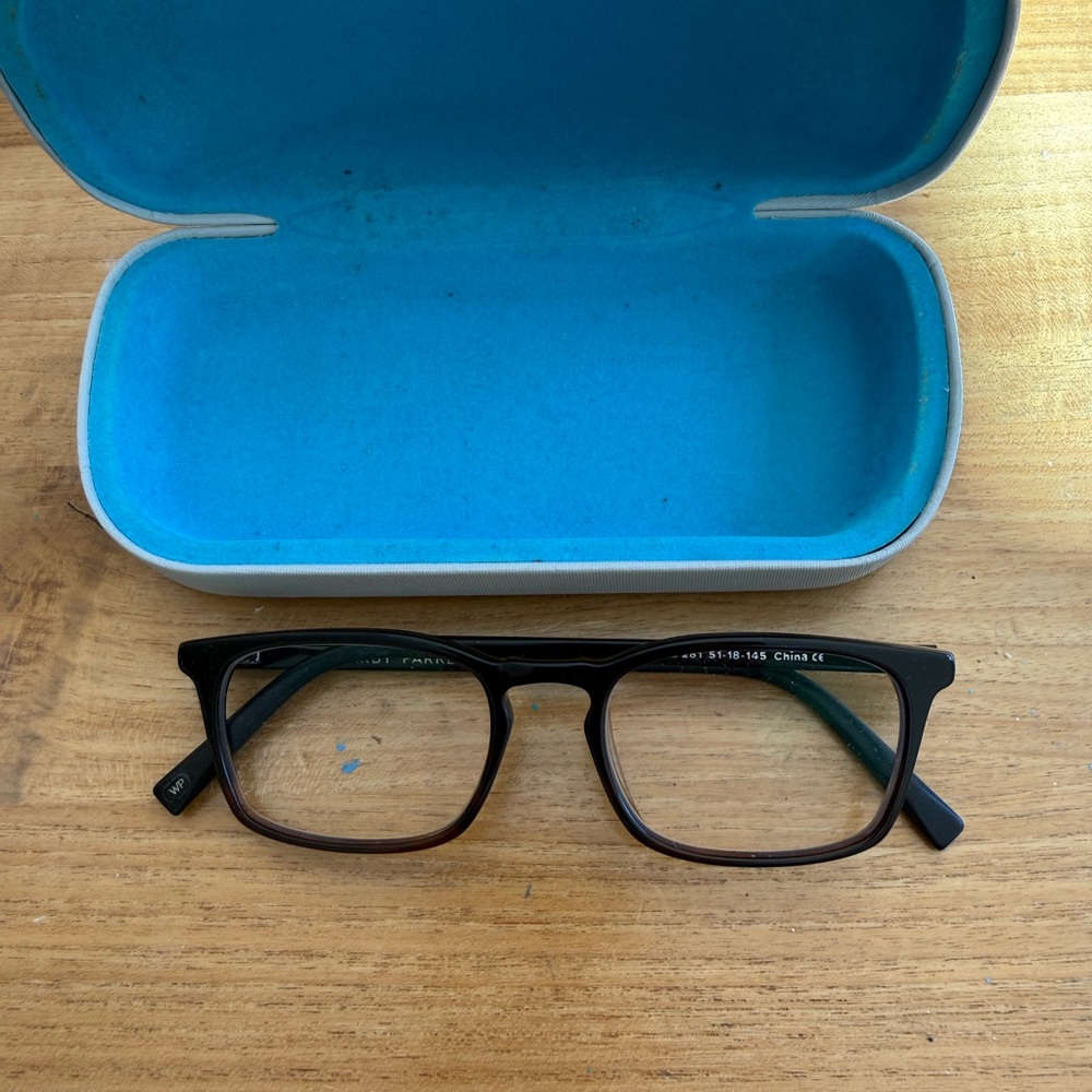 Warby Parker Chase Black Rectangular Glasses